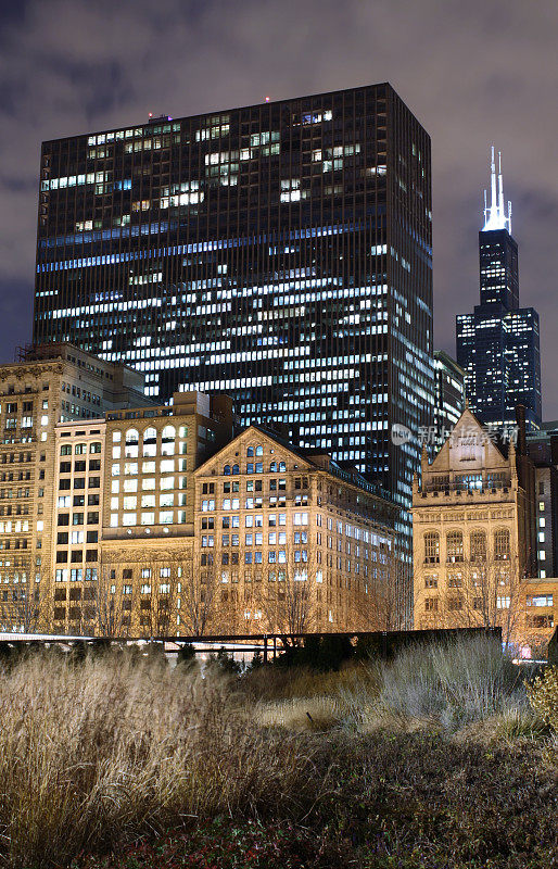 芝加哥市中心之夜