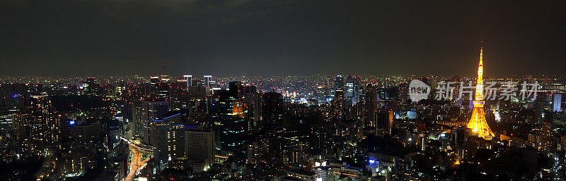 东京夜景从六本木山