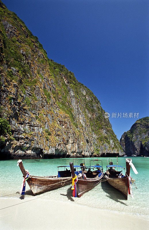 泰国，甲米省，科菲，长尾船。