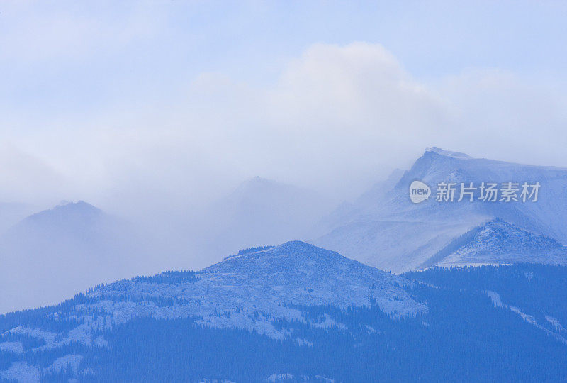 派克峰冬季降雪