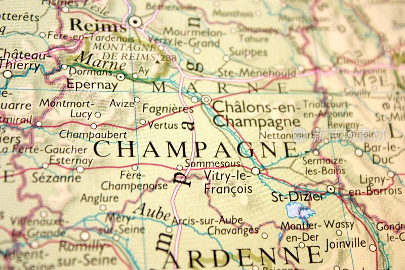 法国香槟区地图