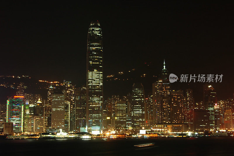 香港港湾夜景