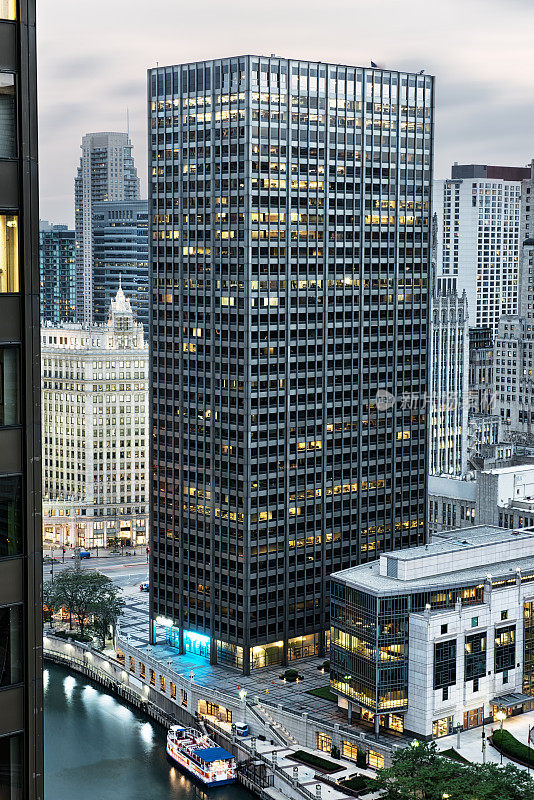 芝加哥市中心公平大厦鸟瞰图