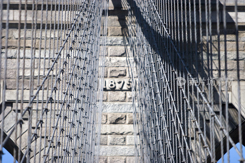 布鲁克林大桥电缆和日期
