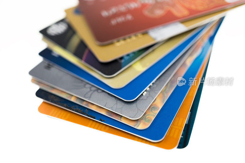 裁剪部分的信用卡有选择性的焦点