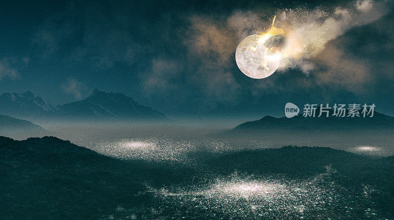 月球被小行星撞了