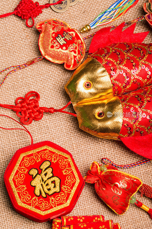 中国新年的装饰。