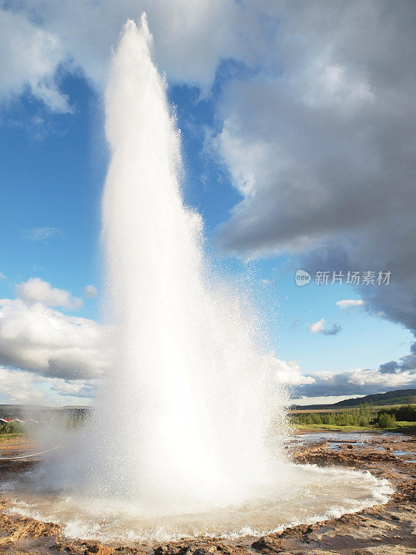 Strokkur间歇泉喷发