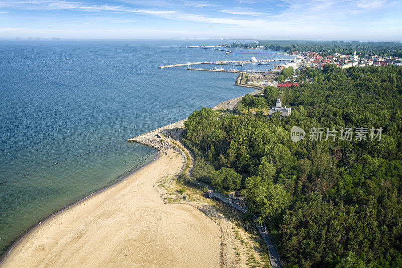 波兰度假-赫尔半岛的夏季鸟瞰图