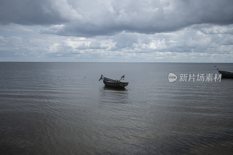 拉脱维亚波罗的海的船只。