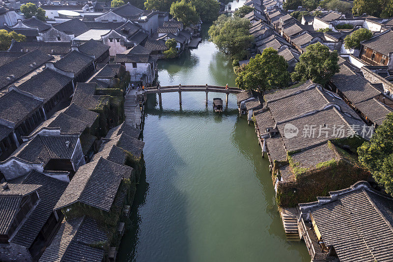 中国乌镇的风景特写