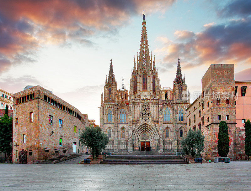 巴塞罗那大教堂。西班牙。