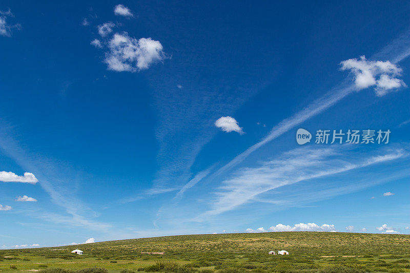 美丽的台阶上的蒙古山