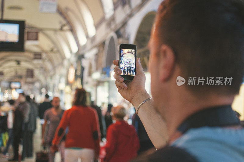 伊斯坦布尔的旅游摄影集市