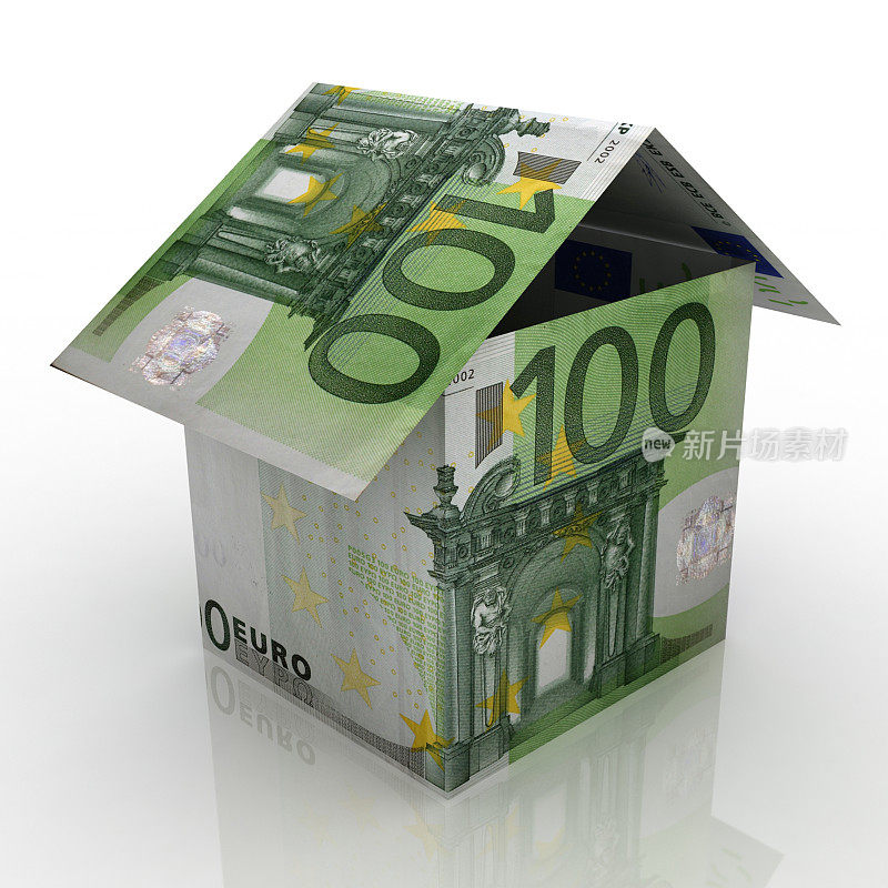 房地产房屋贷款价格欧元概念