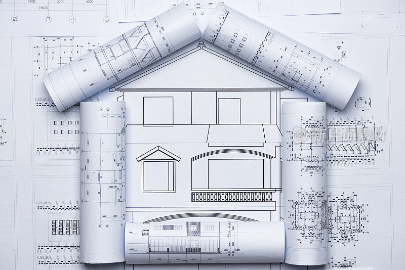 建筑蓝图和蓝图卷