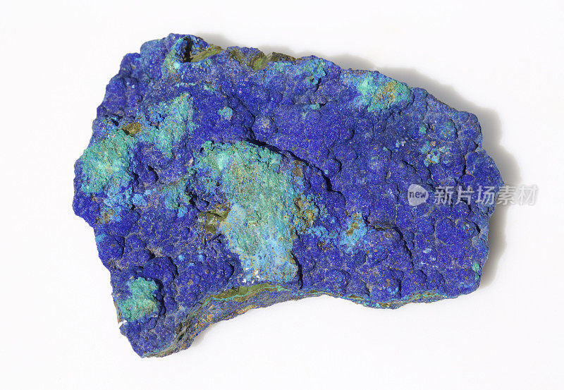 蓝铜矿和孔雀石矿物标本