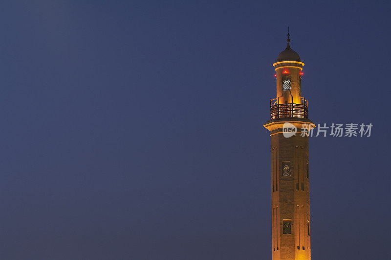 迪拜的大清真寺尖塔