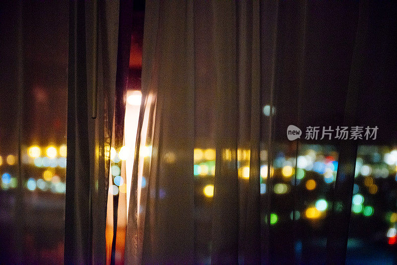内华达里诺酒店窗外的夜景城市灯光