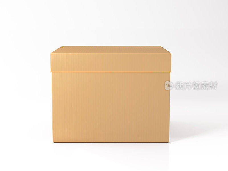 纸板箱孤立的白色背景