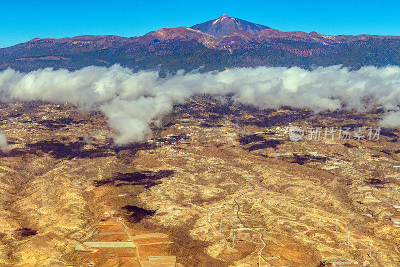 特内里费岛和泰德火山鸟瞰图，西班牙