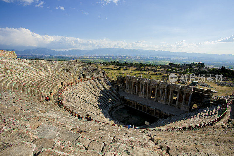 希拉波利斯地区在土耳其的pamukkale