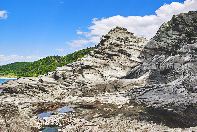 风景的岩石海岸海岸