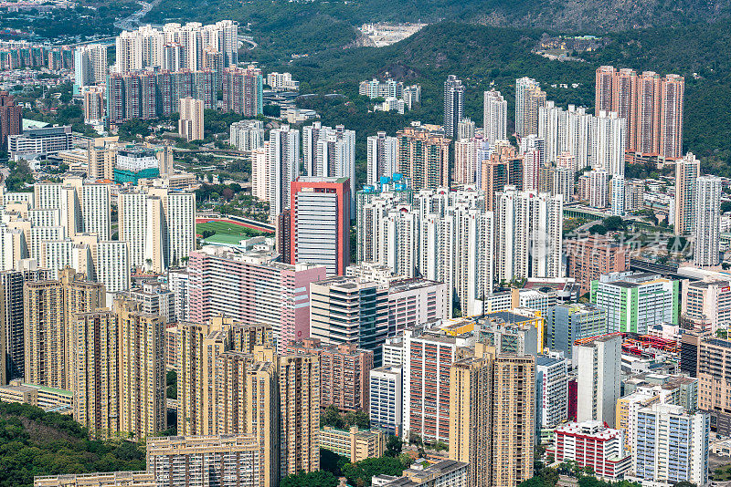 香港屯门城鸟瞰图