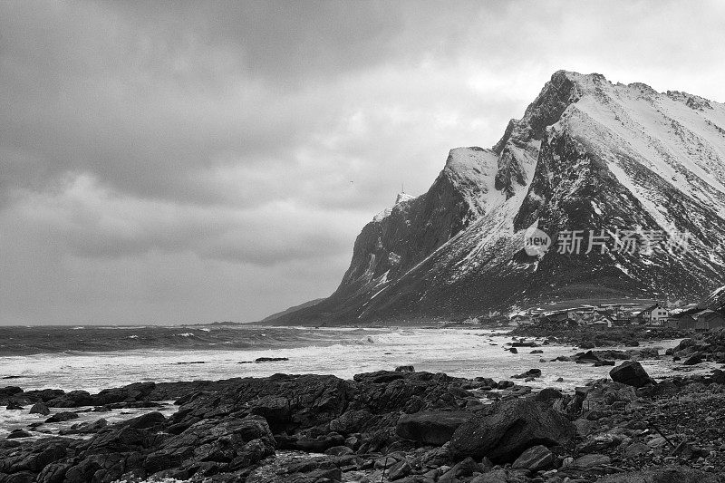 Haukland海滩的风景