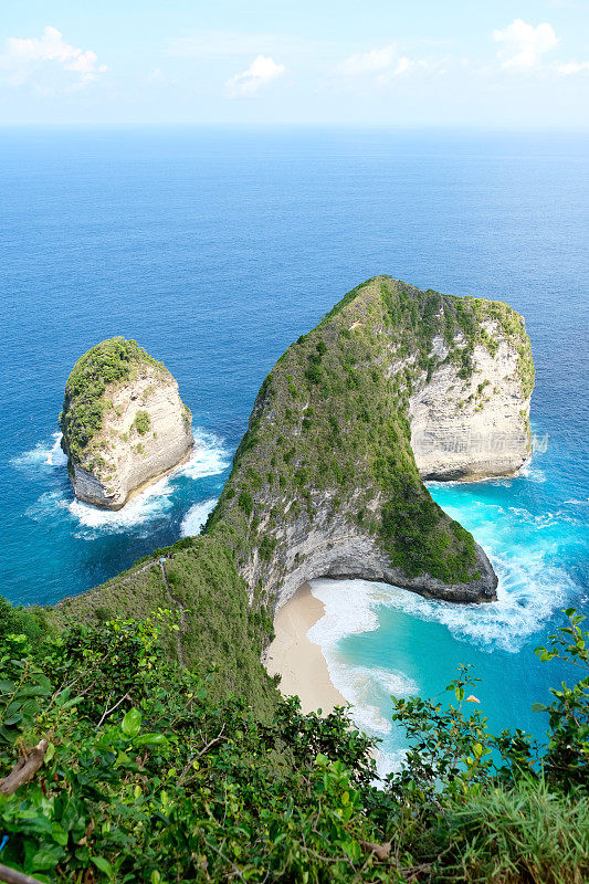 霸王龙角和克林金海滩，努沙佩尼达，印度尼西亚巴厘岛