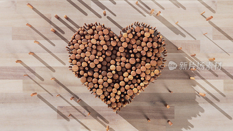 采购产品心形-木材-爱，卡彭蒂，拼花地板，木材层压板
