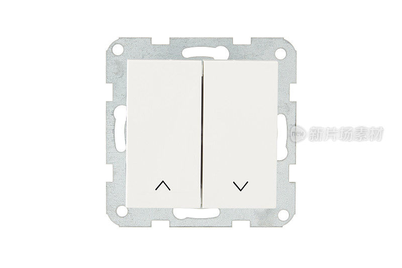 白色背景下的电源开关
