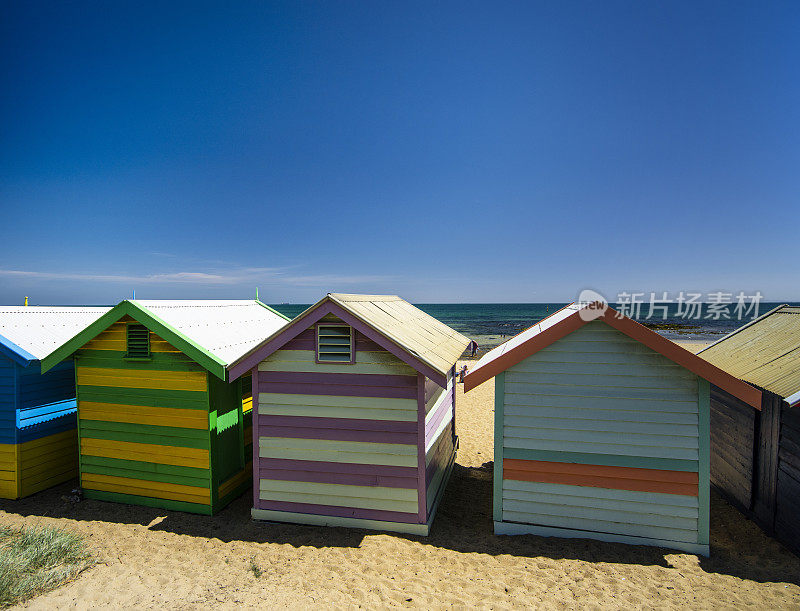 海滩Boxes-Melbourne-Australia。