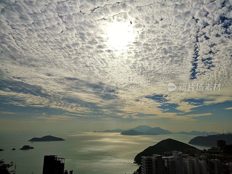 香港南海的壮观天空