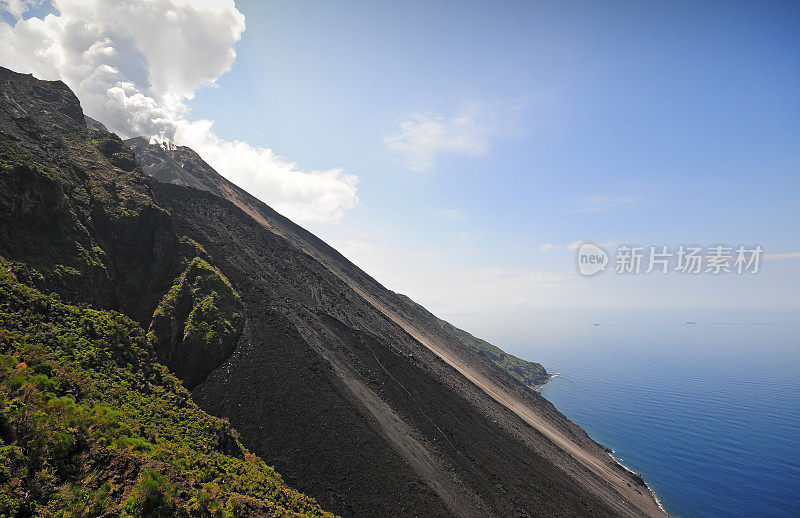 意大利斯特龙博利岛火山活动