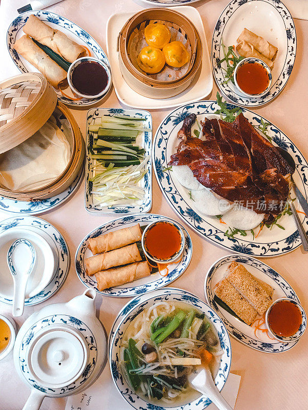 中餐，北京烤鸭和饺子