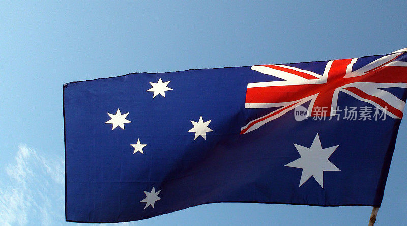 澳大利亚国旗飘扬