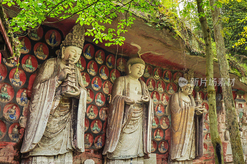 华岩三贤，佛山石刻-中国