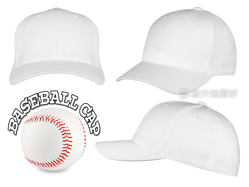 白色棒球帽套装