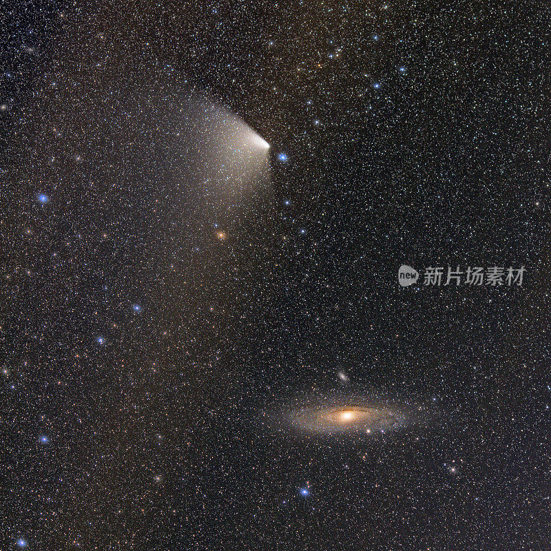 仙女座星系和彗星