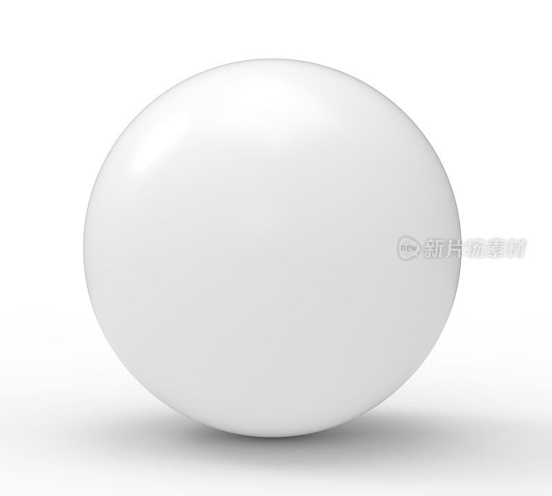 3d，白色空白球