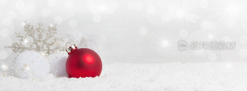 圣诞背景与雪晶体