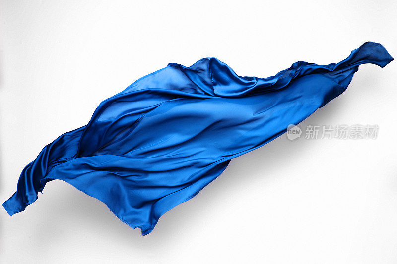 运动中的抽象蓝色织物