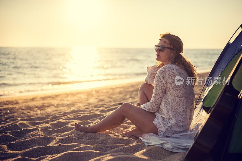 海滩上的美女