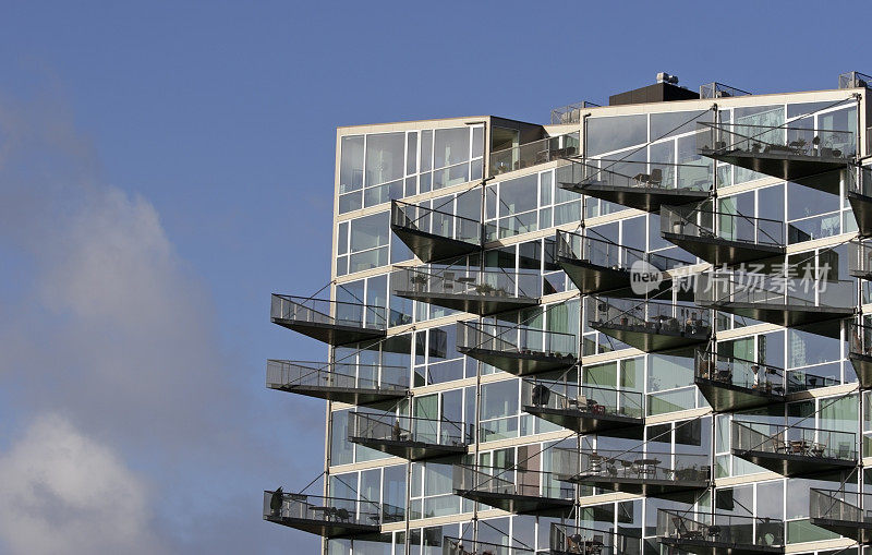 丹麦哥本哈根的现代建筑。