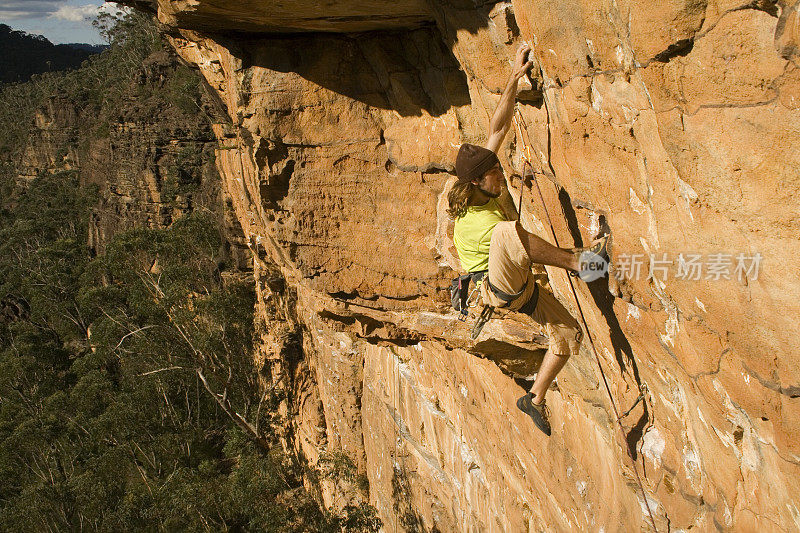 男性Rockclimber