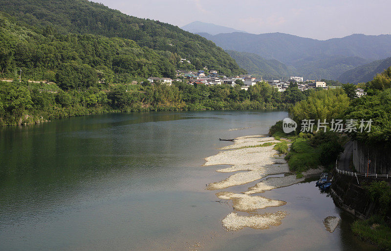 日本四国德岛县吉野河，春天