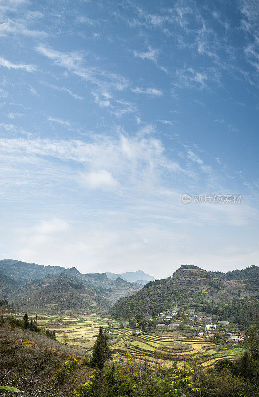 越南萨帕附近山区的梯田