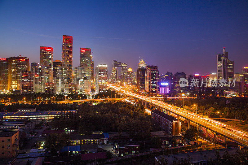 北京中央商务区，夜景