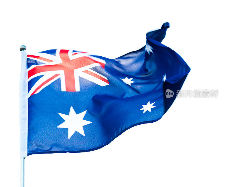 挥舞着澳大利亚国旗